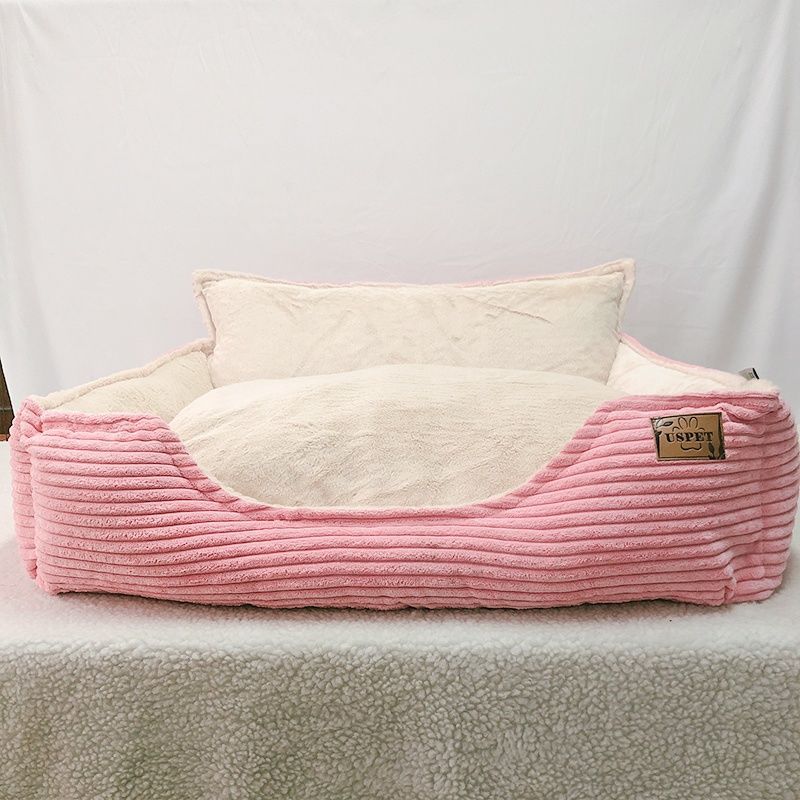 Cama Felpa con Respaldo