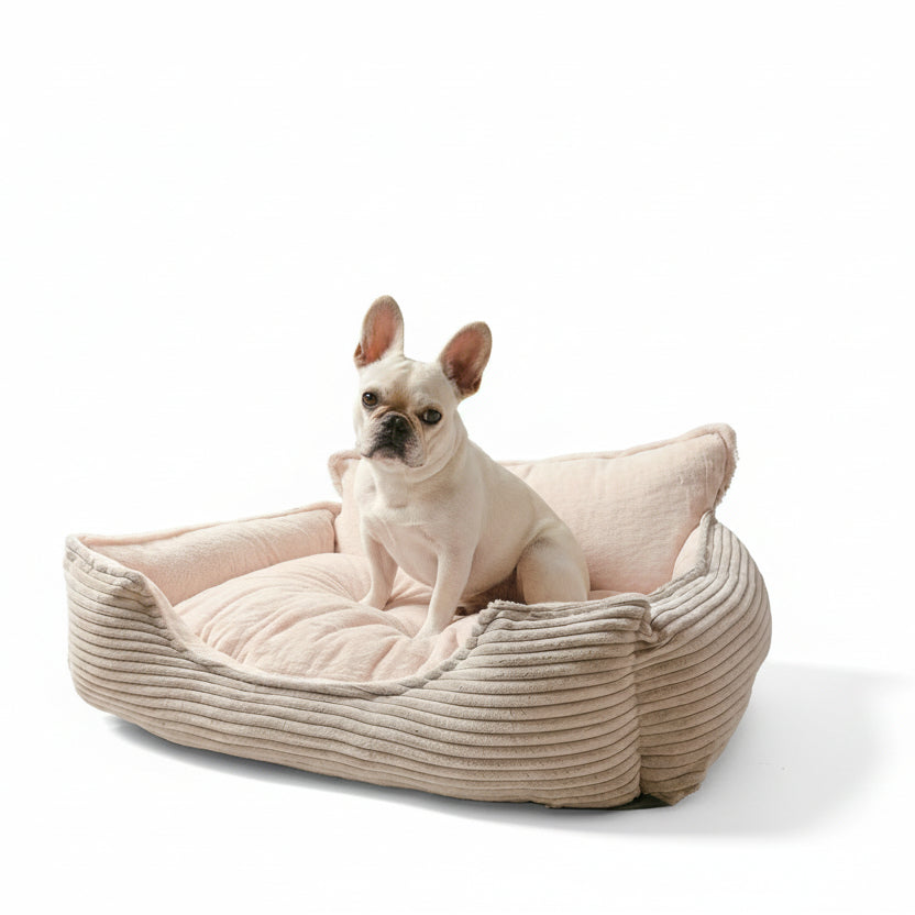 Cama Felpa con Respaldo